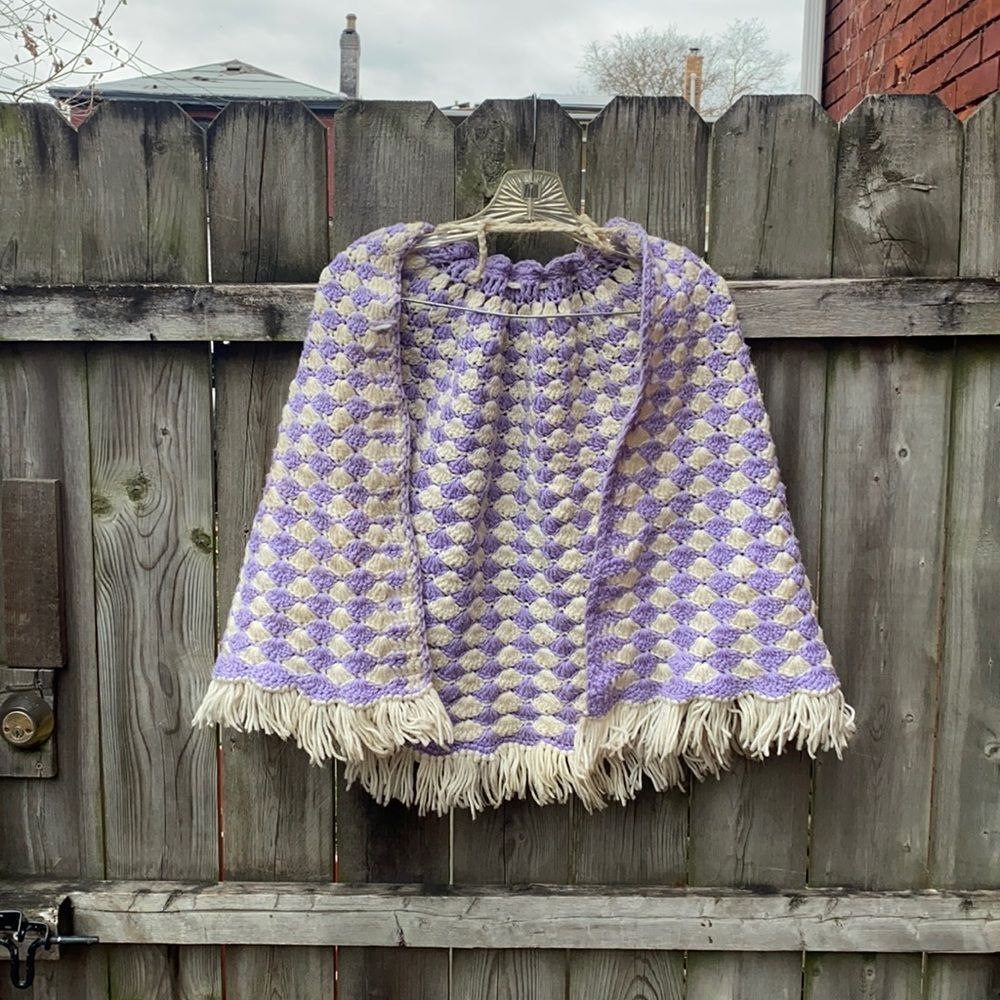 Homemade poncho or cape sz. S